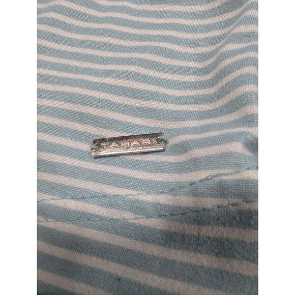 Tahari Sleeveless Blue and White Striped Tank Women's L - Picture 4 of 5